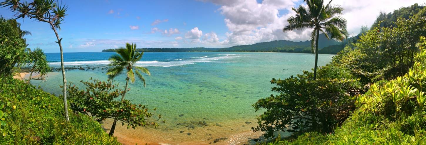 Pacific waves roll into Poipu Beach in southern Kauai